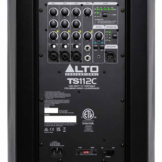 ALTO TS112C 1200 W kannettava pilari-PA-kaiutin