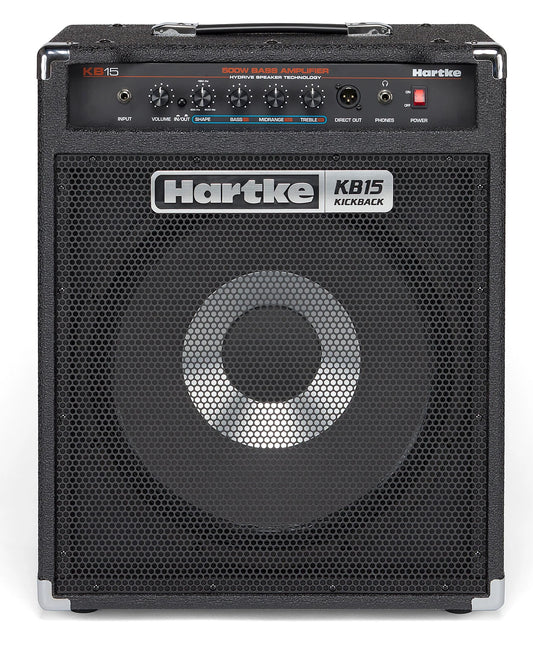 Hartke Kickback KB15 500W kickback-bassovahvistin 1x15" hybridielementillä