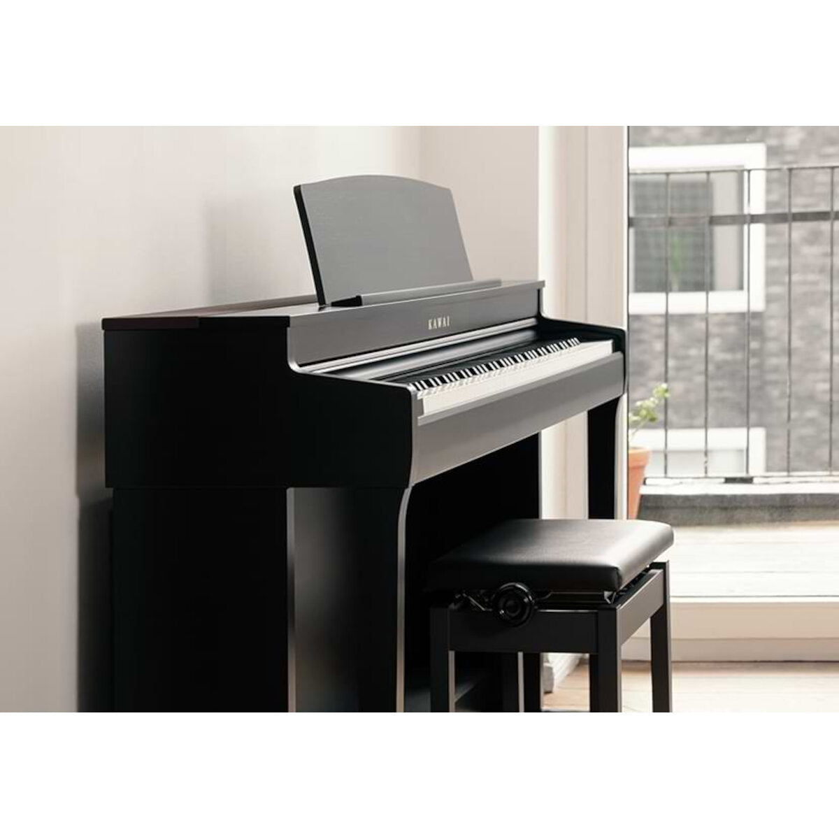 Kawai CN-301 valkoinen + penkki + kuulokkeet