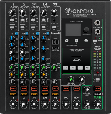 Mackie ONYX8 8-kan. mikseri Multi-Track USB