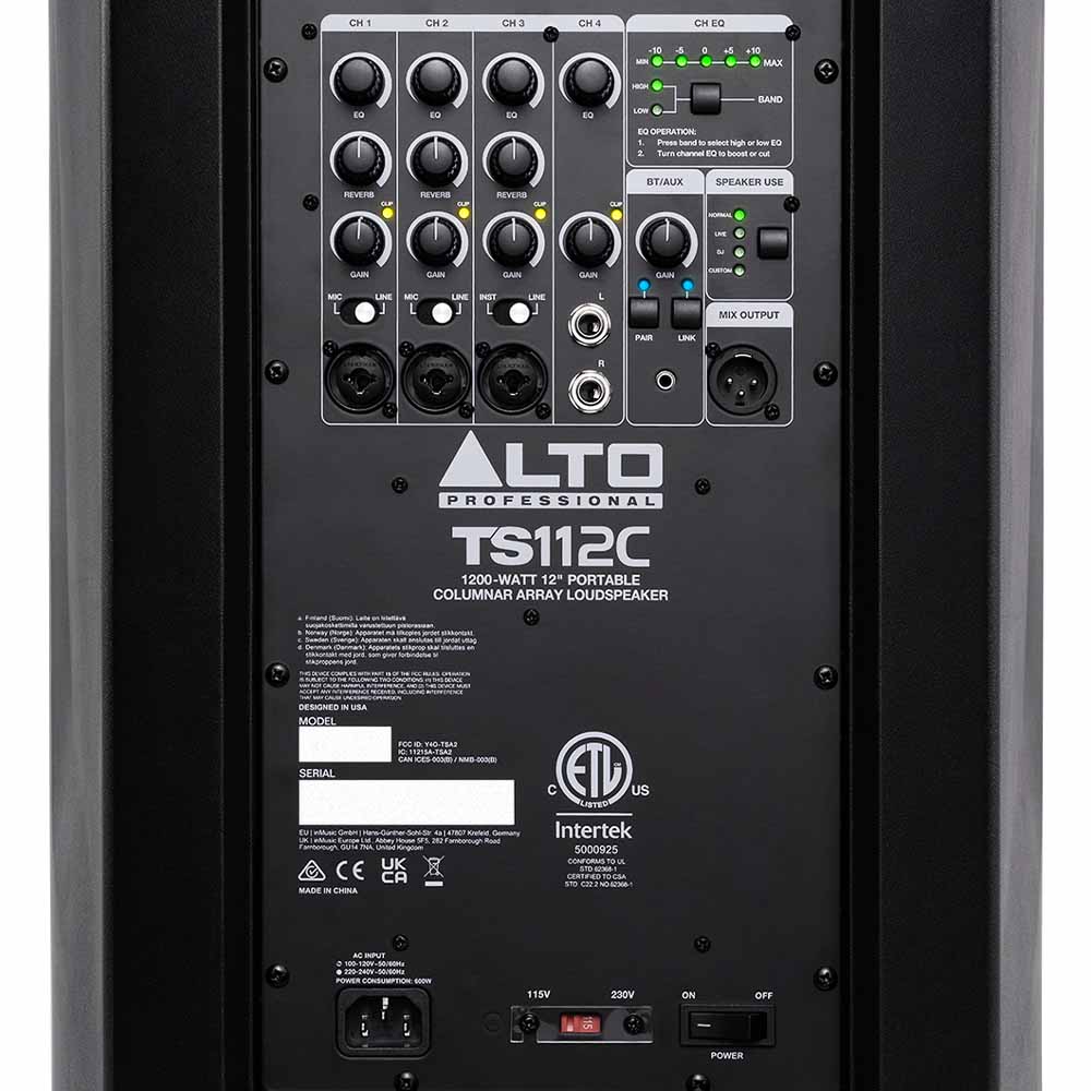 ALTO Alto TrueSonic TS112C 1200 W kannettava pilari-PA-kaiutin