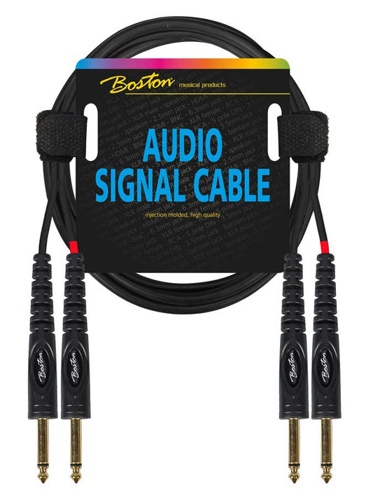 Boston audiokaapeli 2x 6.3mm - 2x 6.3mm, 3m
