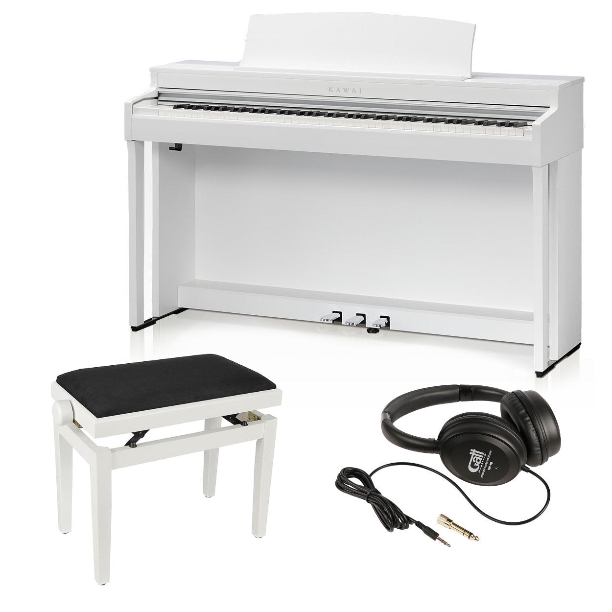 Kawai CN-301 valkoinen + penkki + kuulokkeet