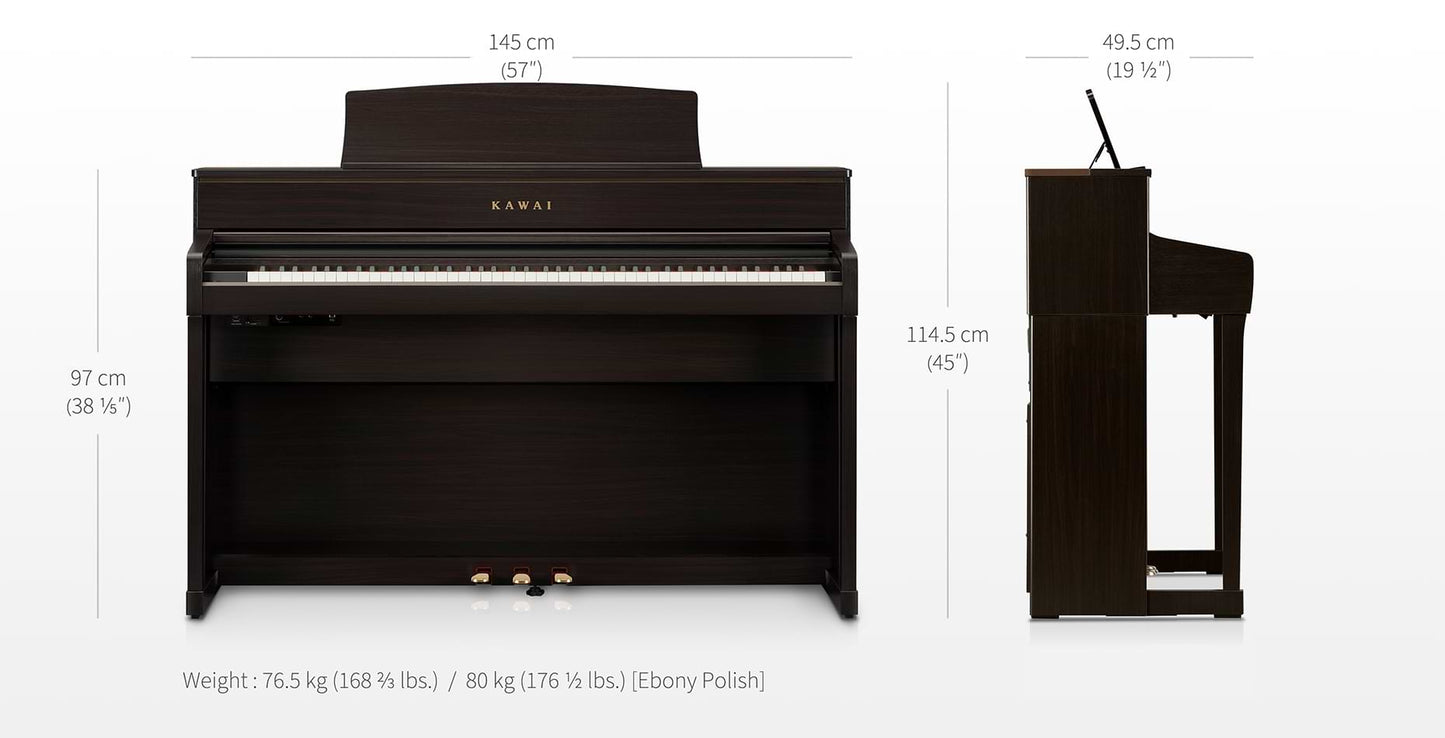 Kawai CA-701 musta digitaalipiano CA701 B (puukoskettimisto)