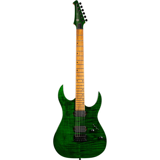 Spira Guitars S-450 Trans Green Flame