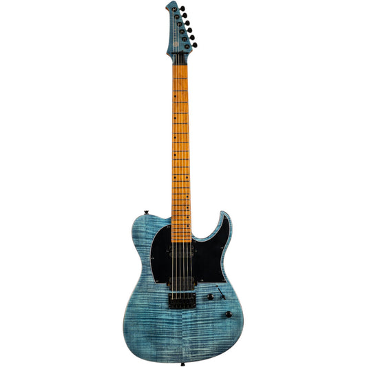 Spira Guitars T-450 Trans Blue Flame